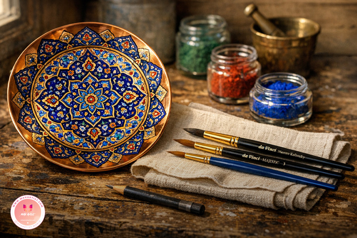 کدام قلم‌مو داوینچی برای میناکاری (مینیاتور ایرانی) مناسب است؟