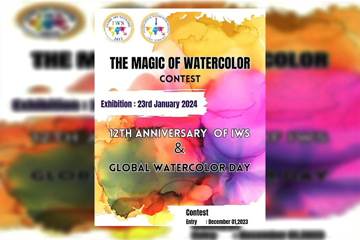 Comprehensive international watercolor exhibition IWS TURKIYE) (together with the celebration of the 12th anniversary of IWS  and World Watercolor Day on January 23, 2024 ​