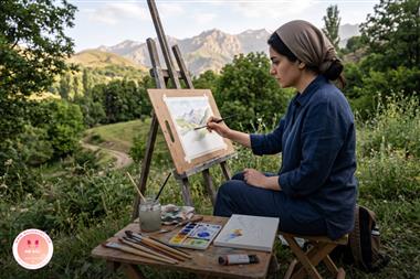 ابزارهای مناسب برای نقاشی آبرنگ در فضای باز پلین‌ایر (Plein Air)