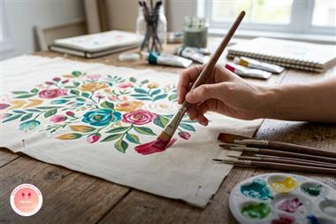قلم‌موی مناسب برای نقاشی روی پارچه و منسوجات (Textile) با اکریلیک