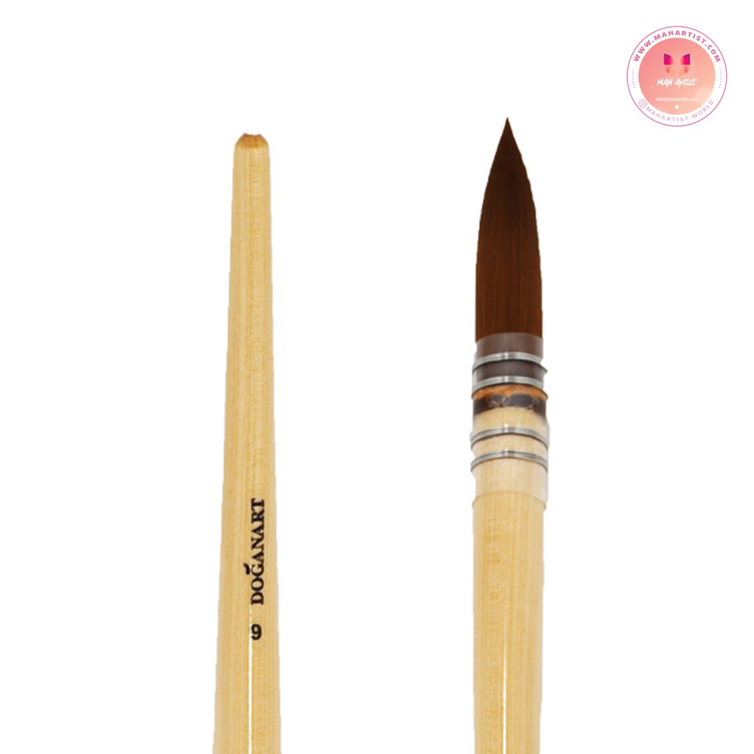 قلم‌ موی شاخه زنی داوینچی سری دگان آرت، دست ساز با موی مصنوعی (Rigger)  ساخت کشور کانادا – سایز 6
