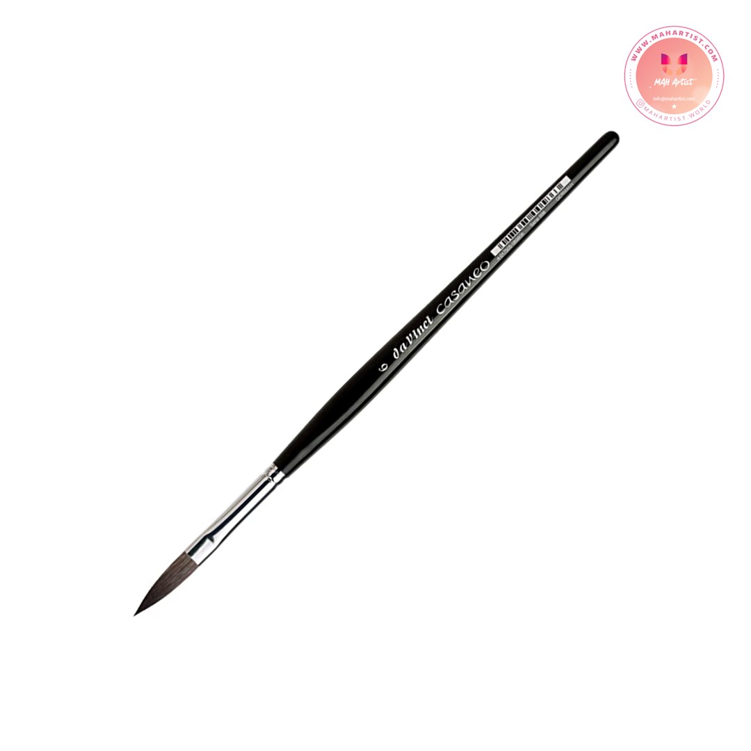 قلم موی داوینچی بیضی شکل نوک تیز مدلCASANEO  سری 898 سایز 6