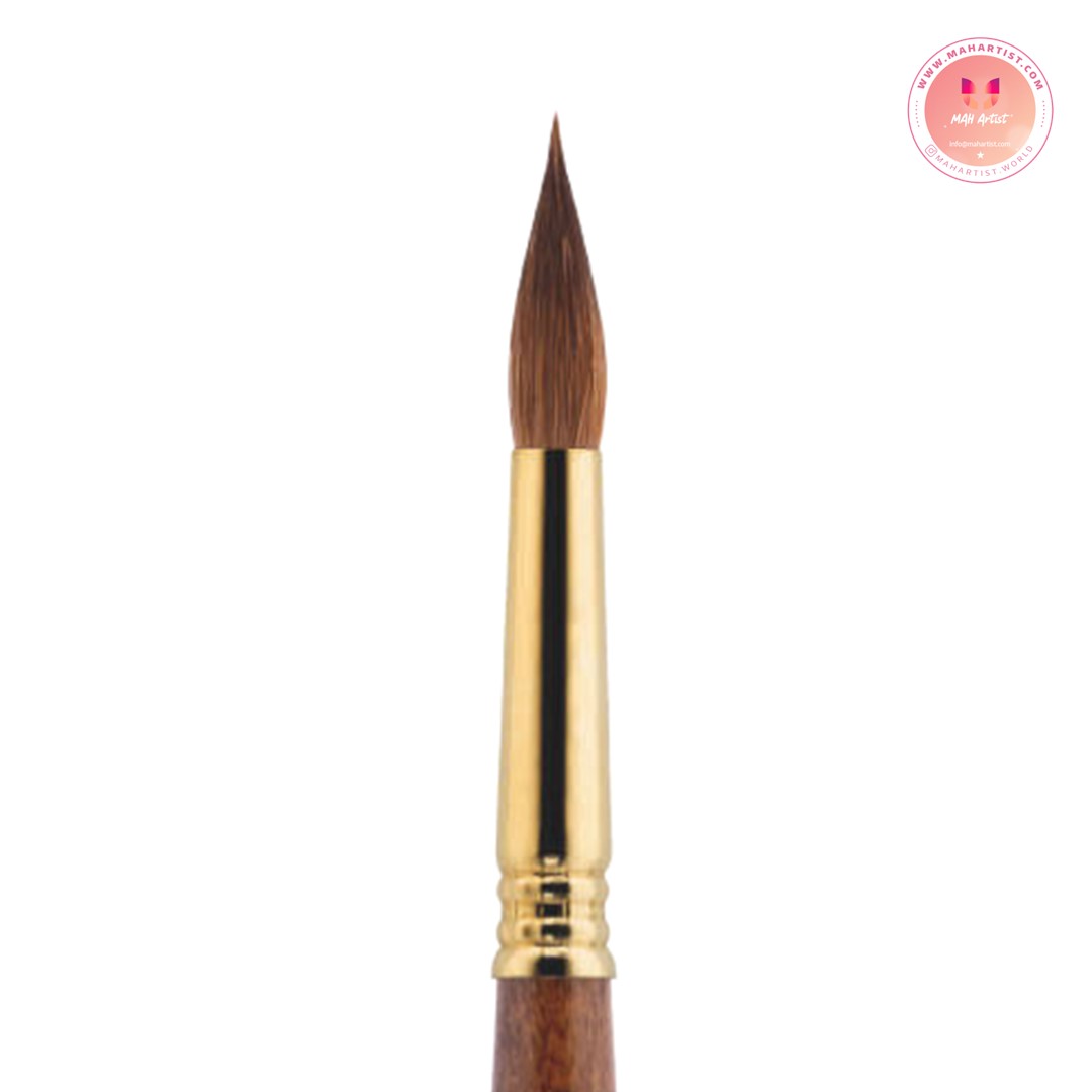 قلم موی اسکودا موی طبیعی سمور کولینسکی تاجمیر مدل، RESERVA، Round Kolinsky Tajmyr، سری 1212-سایز 8