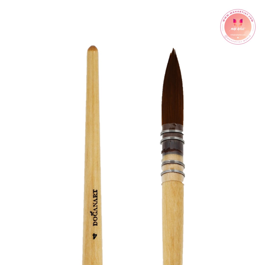 قلم‌ موی سر گرد  داوینچی سری دگان آرت، دست ساز با موی مصنوعی ساخت کشور کانادا – سایز 4