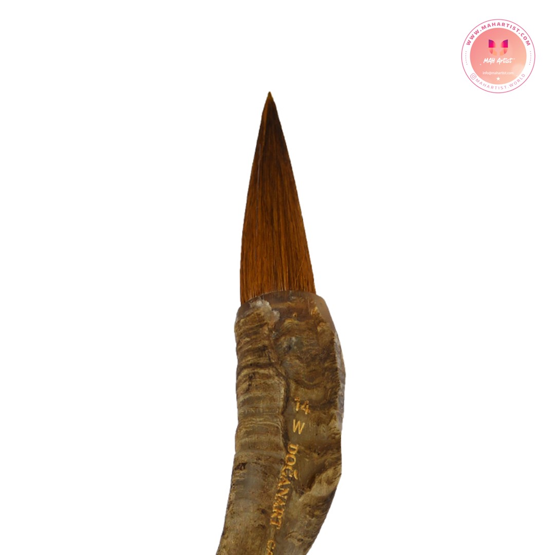 قلم موی شاخ بز با موی گرگ دگان‌ آرت ، ساخت کشور کانادا (Horn)  سایز 14