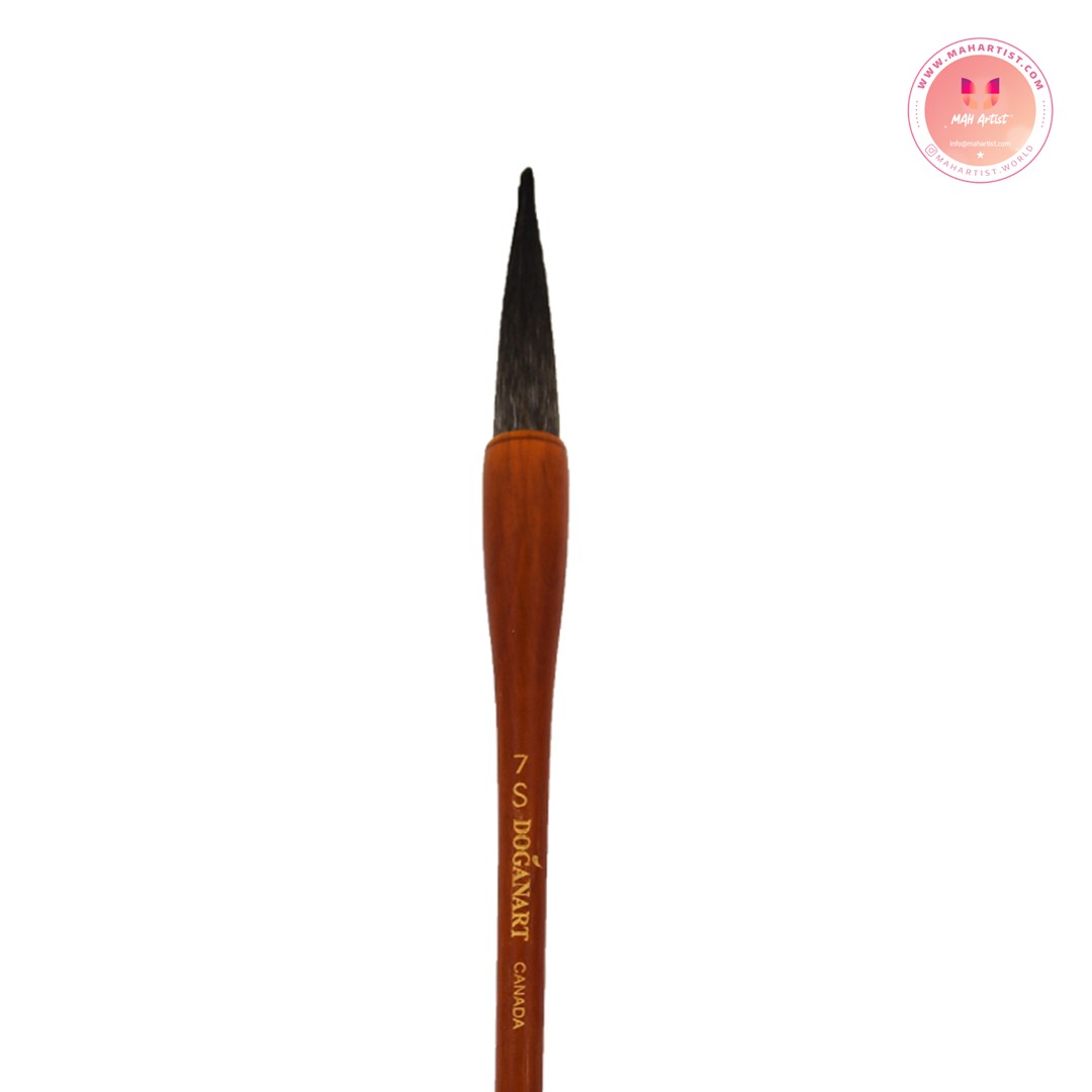 قلم‌ موی دست ساز دگان آرت با موی طبیعی سمور (S) ساخت کشور کانادا – سایز 7
