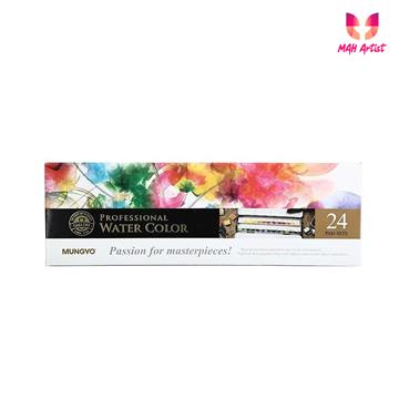MUNGYO 24 Colors Watercolor Paint Set (Half Pan)