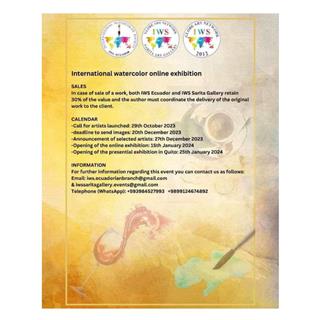 International watercolor exhibition of Ecuador and Iran