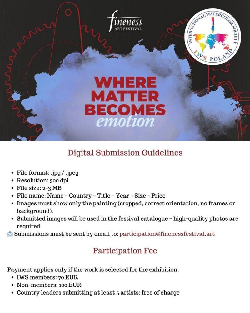 International Watercolor & Online Art Competitions – FINEness Festival 2026 & IFAM Global 2025