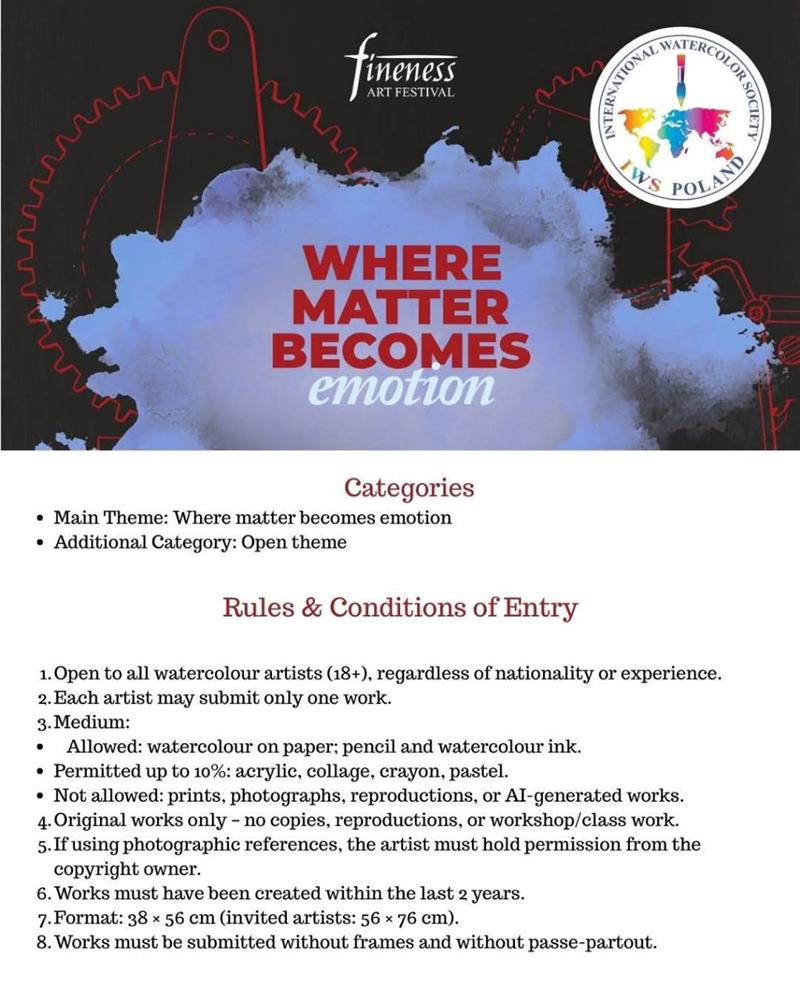 International Watercolor & Online Art Competitions – FINEness Festival 2026 & IFAM Global 2025