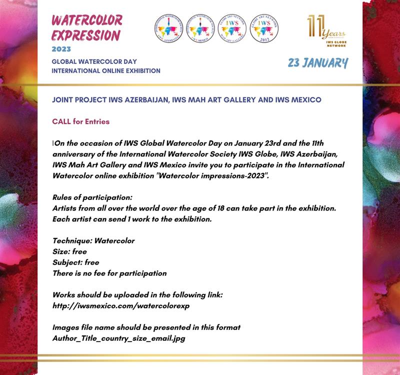 International call for watercolor Experssion