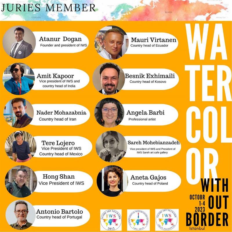 Watercolor exhibition without borders