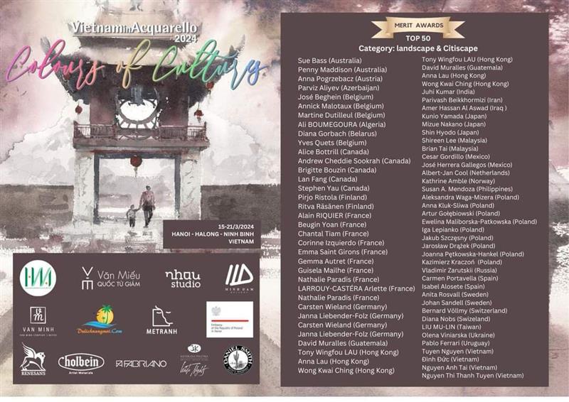 Vietnam Acquarello 2024 Accepted list