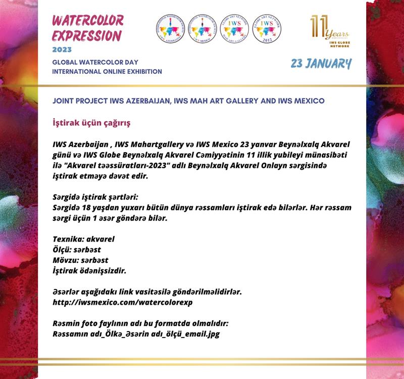 International call for watercolor Experssion