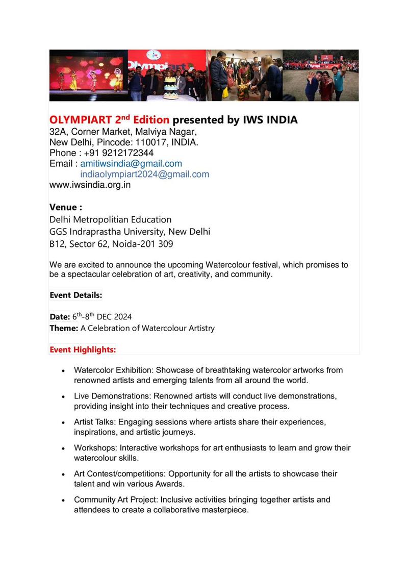 Indian Art Olympiad 2024