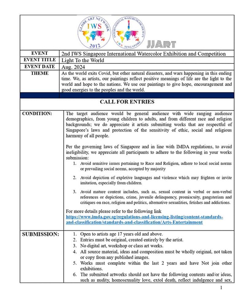 The 2nd IWS Singapore International Watercolor