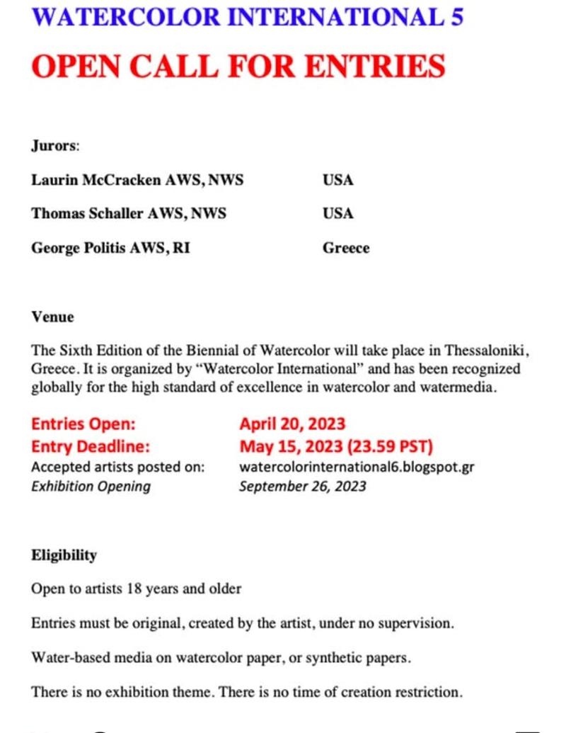 2023 NWS 103rd International Open Exhibition