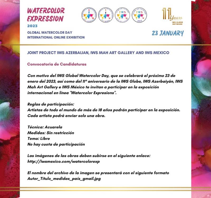International call for watercolor Experssion